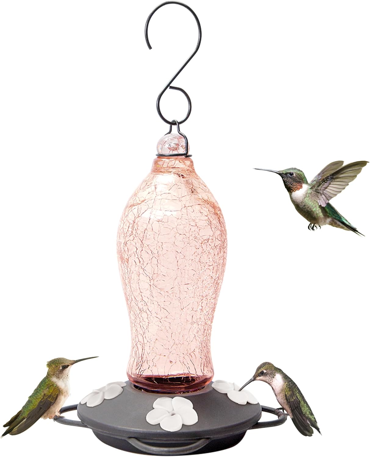 Nature's Way Bird Products AGF1 Artisan Gravity Blush Crackle Hummingbird Feeder