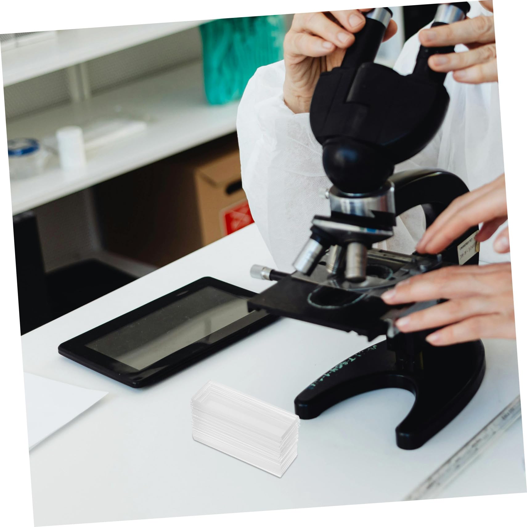 PRETYZOOM 200piezas de Vidrio Prelimpiados para Laboratorios de Ciencias y Aula de Educación Básica Ciencias Biológicas