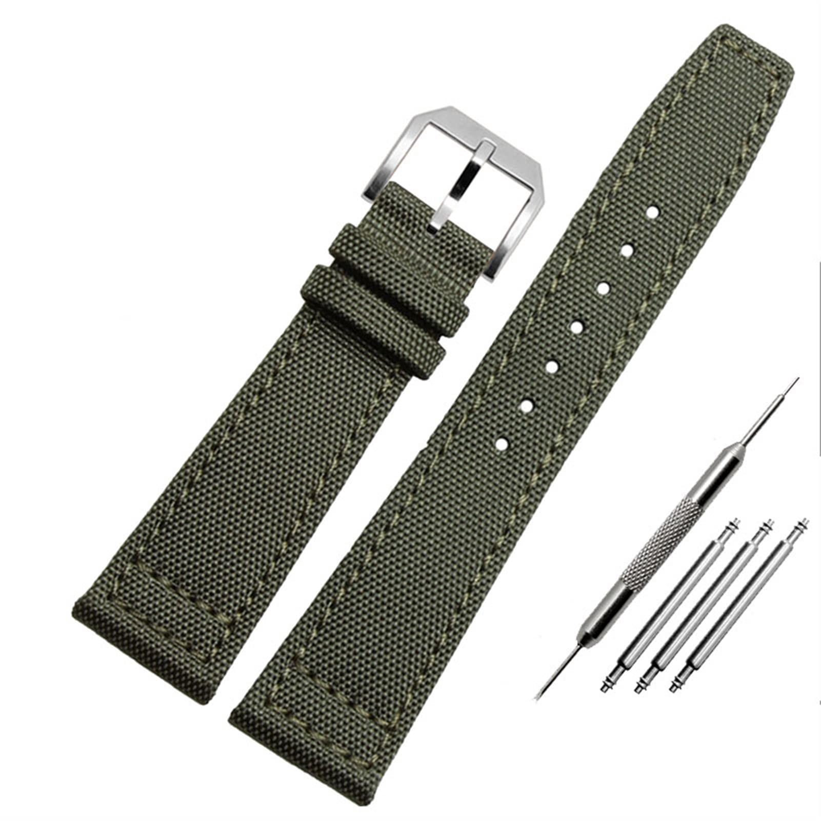 ZUC Nylon Watch Band Dla IWC Portugalski Pilot Seria 20mm 21Mm 22mm Zegarki Na Rękę Płótno Bransoletka, Kolor: wielokolorowe, 20mm