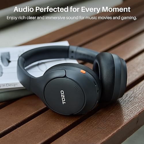 Miniatura 9 de TOZO Auriculares híbridos HT3 con cancelación de ruido, auriculares inalámbricos Bluetooth de 90 horas de reproducción, audio espacial AI Chat con 5