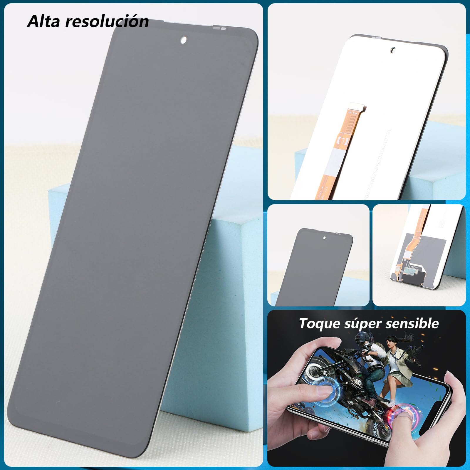 RongZy Pantalla para Realme C65 4G RMX3910 Pantalla Táctil LCD para Realme 14X 5G de Repuesto Ensamblaje Digitalizador de Reemplazo con Herramientas(Negro)