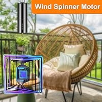 Vista 4 de Paquete de 4 Motores Giratorios de Viento Motor de Exhibición Colgante Operado con Batería Motor Giratorio de 20 RPM Multiusos para Decoración