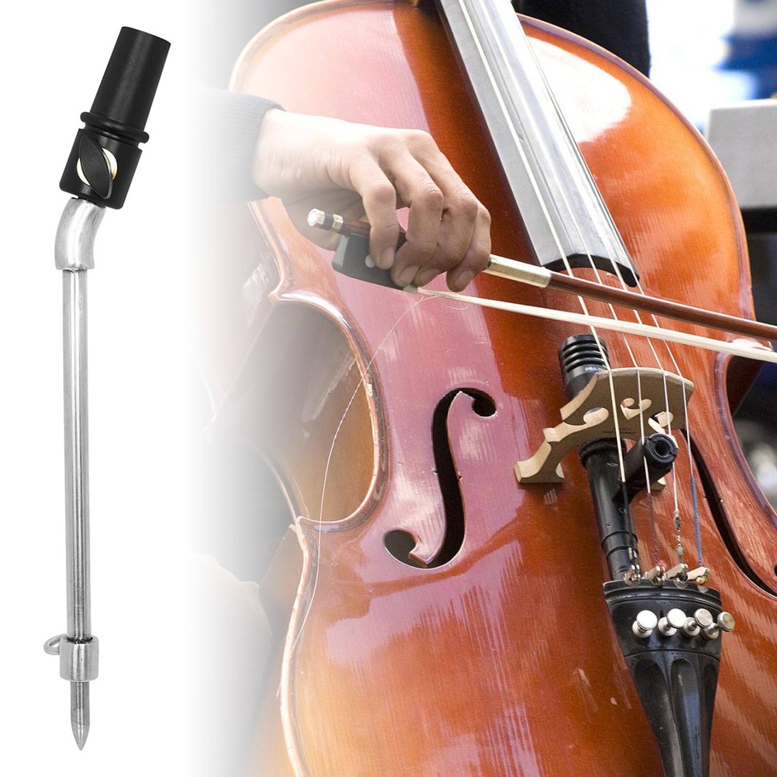 Cordiera regolabile per violoncello 4/4 gambe per violoncello, coda, perno terminale per stabile e durevole, supporto regolabile in altezza