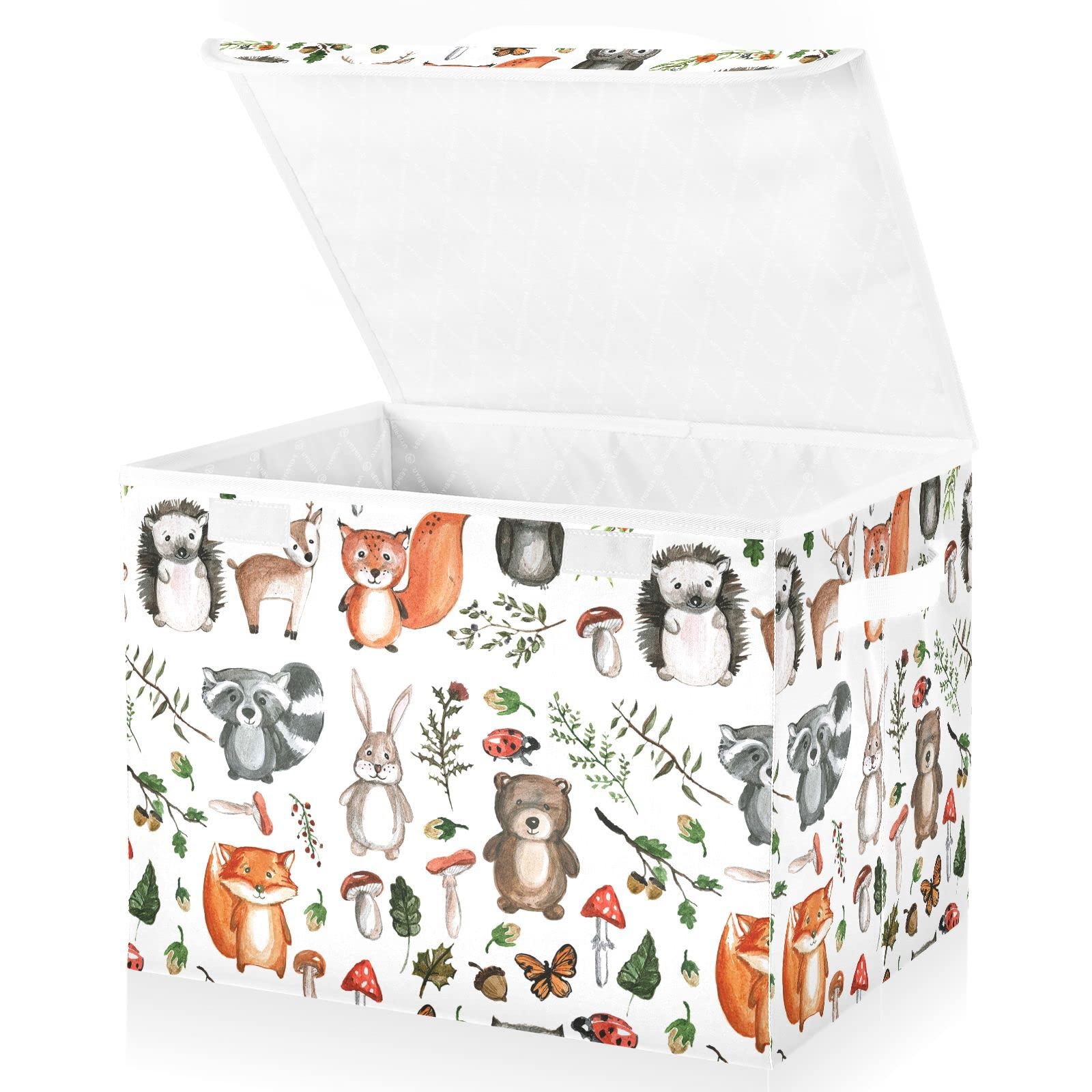 senya Large Storage Bins with Linen Collapsible Foldable Storage Cubes Fabric Closet Organizer Containers box with Flip-Top Lid for Home Bedroom