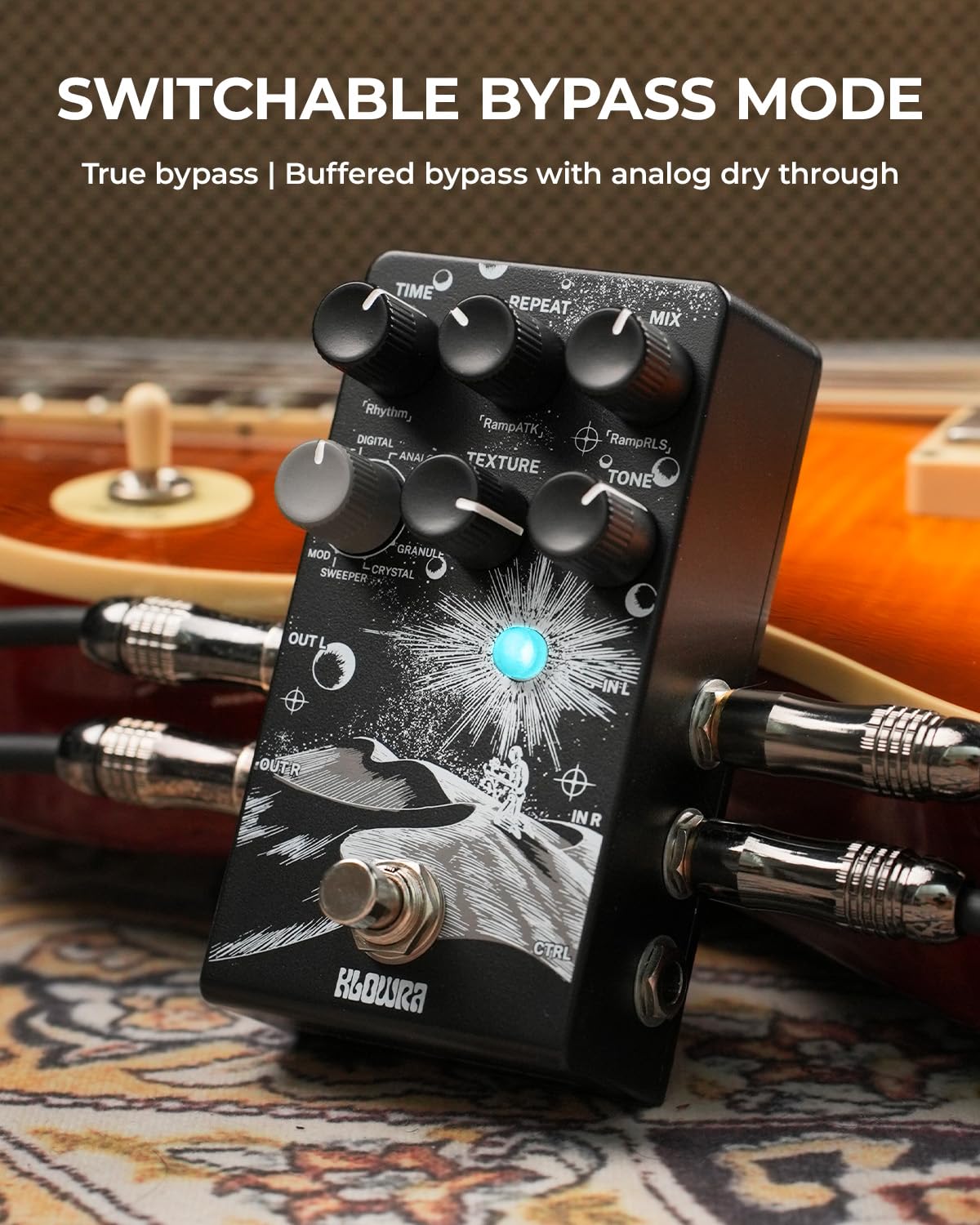 Amazon | Klowra Everlast エレキギター用ディレイペダル - デジタル Amazon | Klowra Everlast エレキギター用ディレイペダル - デジタル