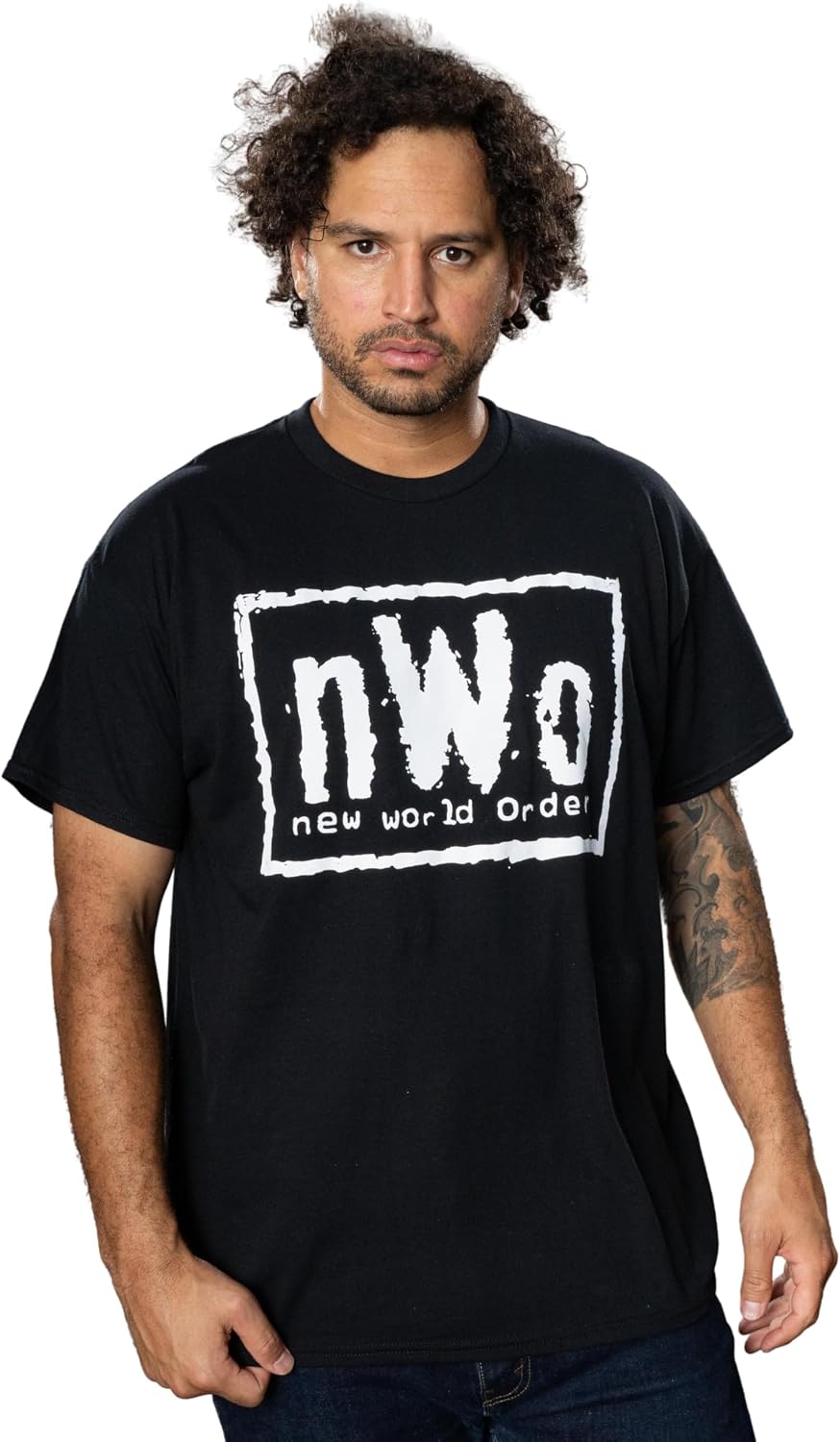 Costume Agent Retro NWO New World Order Wrestling Adult Black T-Shirt Halloween Costume Cosplay