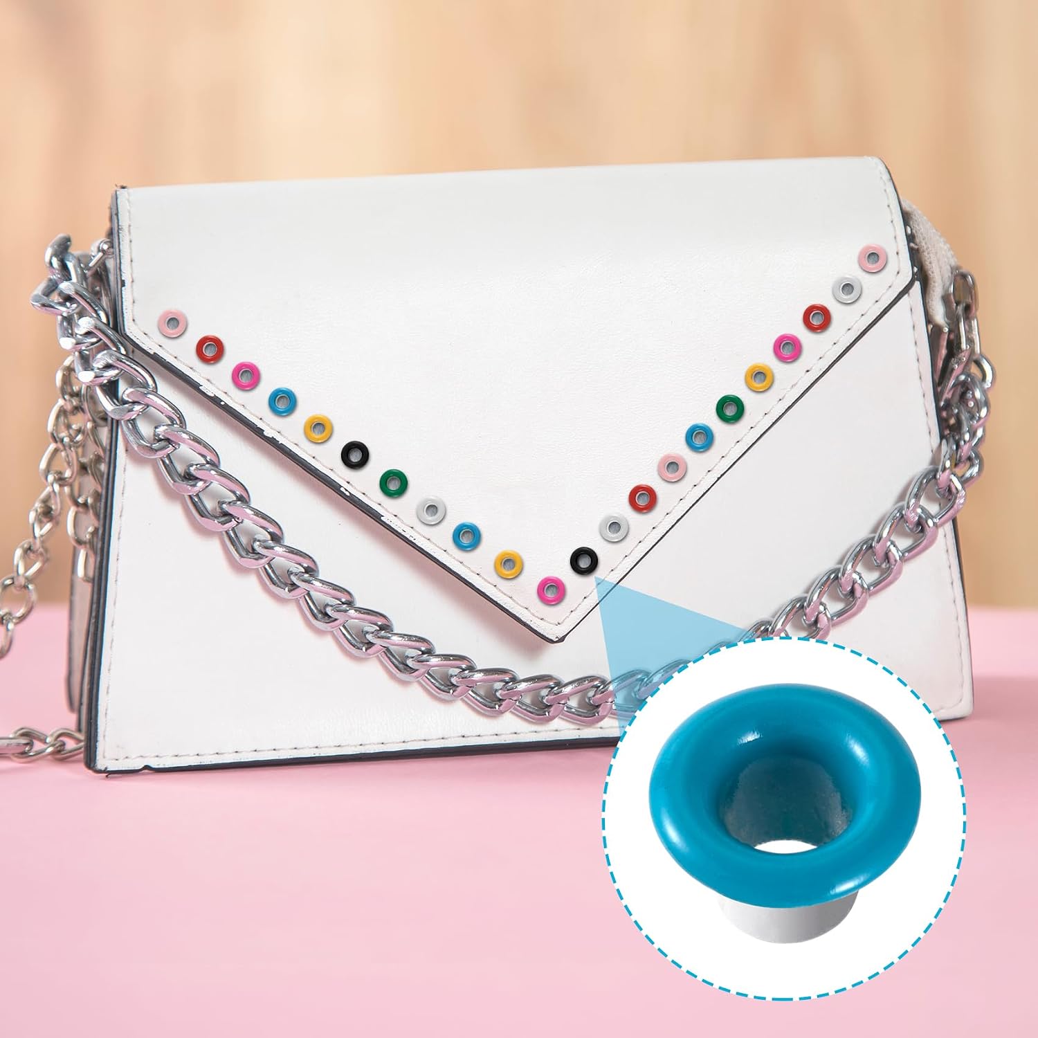 DC,CLISENCE 60 Sets 3mm Metal Eyelets Grommets Kit, 12 Colors Small Eyelets with Washers, Round DIY Eyelets for Paper Crafts, Sewing Eyelets Accessory for Leather Belts, Shoes, Clothes