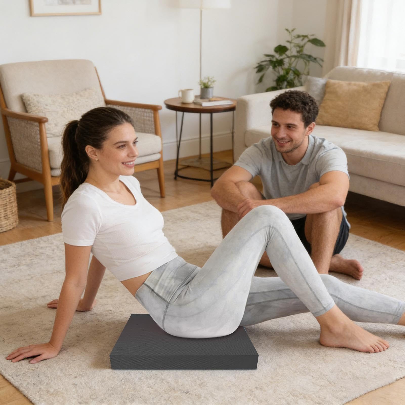Balance Foam | Alfombra de estabilidad gruesa 50x40 cm, almohadilla de equilibrio de espuma para entrenamiento - Mujeres hombres en casa fitness yoga pilates entrenamiento entrenamiento entrenamiento