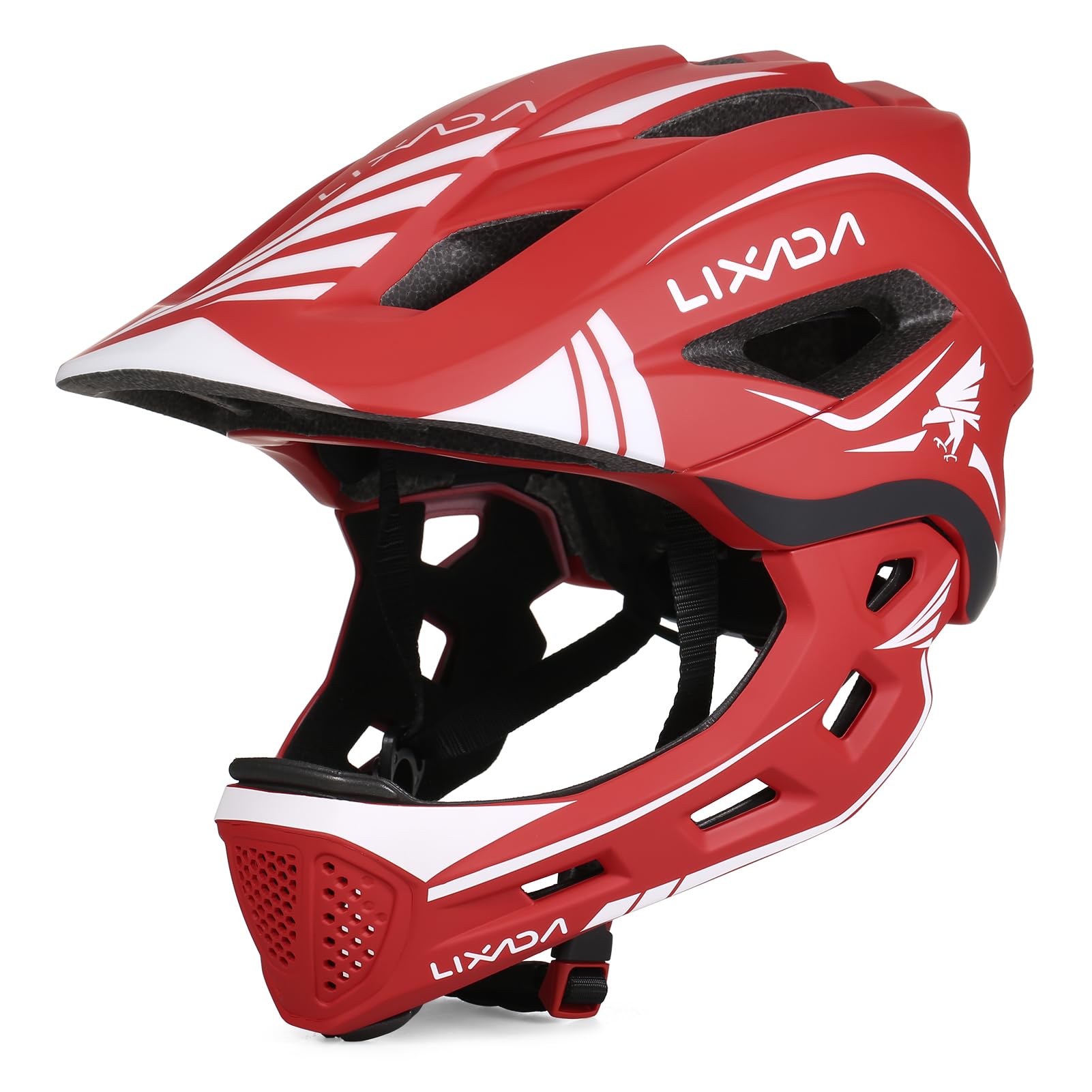 Kavolet Casco da bicicletta per bambini, con protezione per il mento rimovibile, per ciclismo, skateboard, pattinaggio a rotelle, scooter (unisex 52-58 cm)