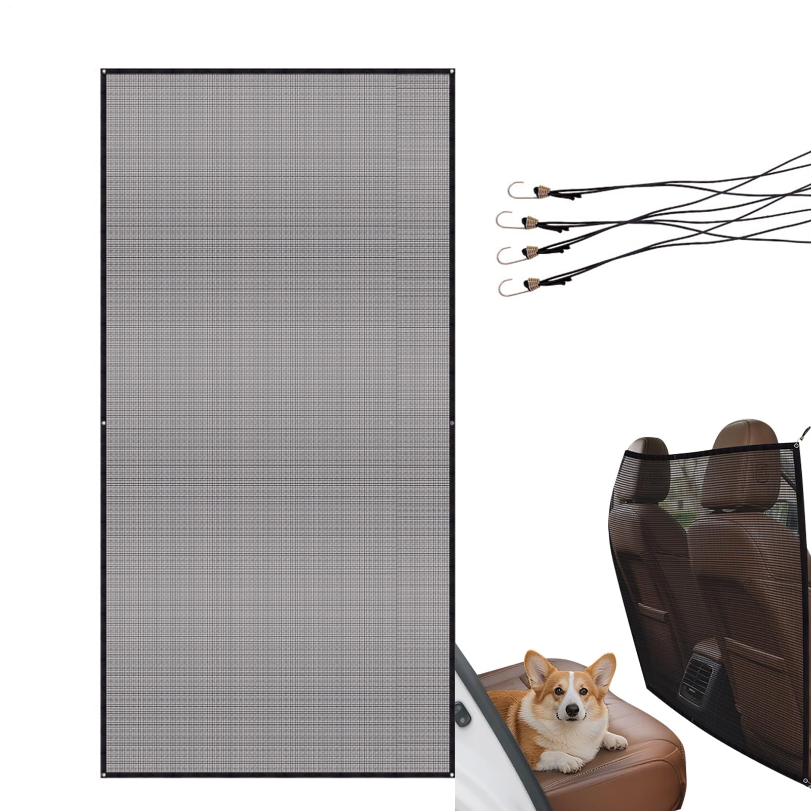 Car Pet Barrier Adjustable Backseat Divider Mesh