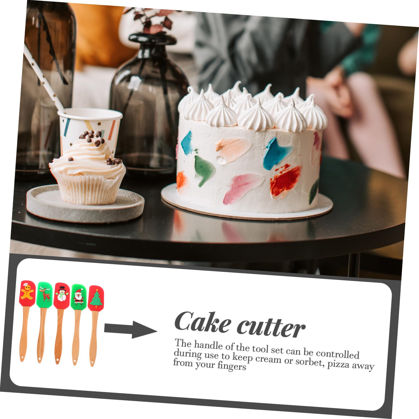 1 Juego Espátula De Crema Kitchen Gadgets Panelas Cozinha Espátula De Pastel De Navidad Para Hornear De Navidad Juego De Ollas Utensilios Cocina Raspador De Torta 5 Piezas Cabilock