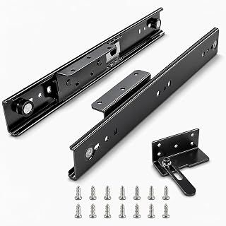 12 in Pull-Out Worktop Slide Kit, Dual-Mount, 2 Rails, Locking Latch