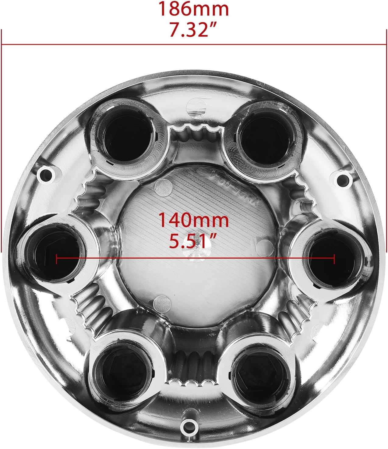 (Set of 4) Chrome Wheel Center Caps 6 Lugs Compatible with Select 16 Inch Van & Truck - Replacement 16"" 17"" 1999-2012 1571237 15067578 560-05129