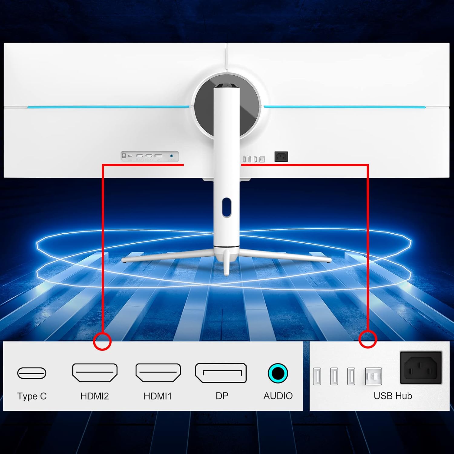 LC-Power UltraWide Monitor Gaming 44 DFHD IPS, 3840 x 1080, HDR 600, AMD FreeSync 120 Hz, 32:9 Bildformat, DP 1.2, 125% sRGB, HDMI 2.0, HDMI 1.4, USB 3.0, USB-C, GamePlus, PIP/PBP(LC-M44-DFHD-120) LC-Power UltraWide Monitor Gaming 44 DFHD IPS, 3840 x 1080, HDR 600, AMD FreeSync 120 Hz, 32:9 Bildformat, DP 1.2, 125% sRGB, HDMI 2.0, HDMI 1.4, USB 3.0, USB-C, GamePlus, PIP/PBP(LC-M44-DFHD-120)