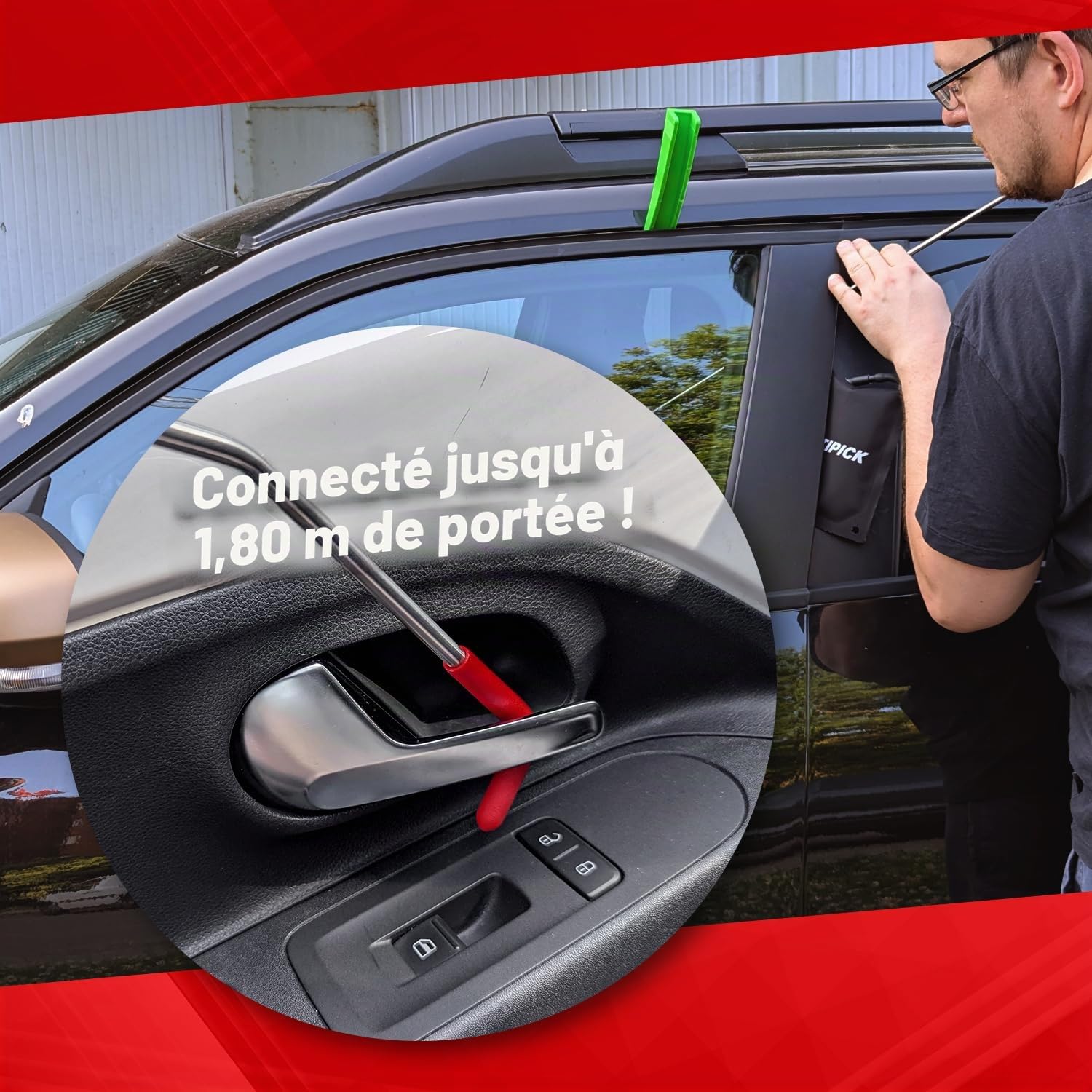 MULTIPICK Kit d’Ouverture Voiture – Outil de Levage & Kit Outils Professionnels – Outils de Démontage Garniture & Outils Auto pour Entrée Véhicule – Kit Déverrouillage Voiture