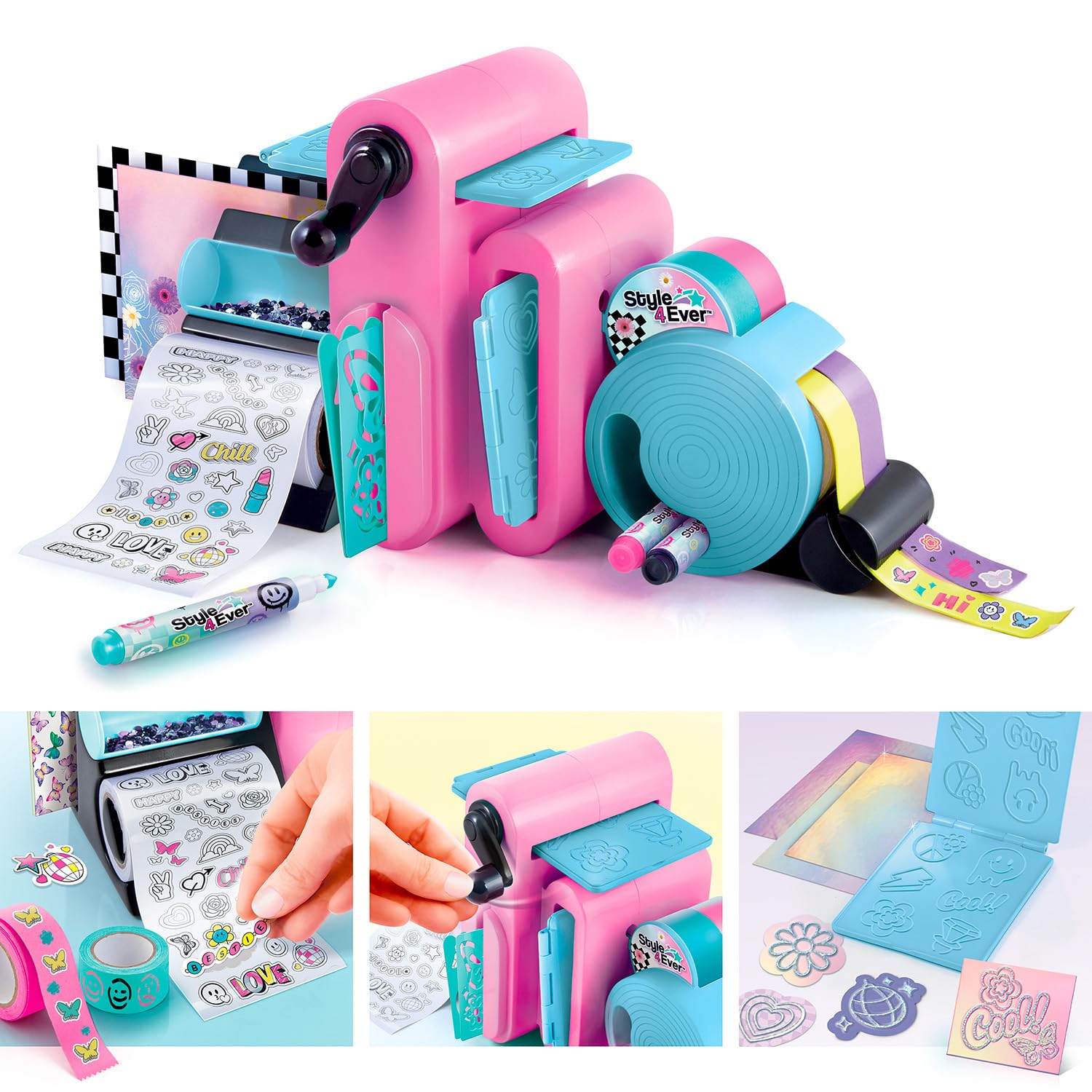 Canal Toys Style 4 Ever Scrapbooking 3 in 1 Station - Customise Your Notebook - 150+ DIY Accessories Included, Hours of Creativity, Embossing and Stickers Factory - from Age 6 - OFG 275
