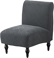 Vista 31 de HAOYONG - Funda de silla sin brazos de acento, funda elástica para silla deslizante con estampado, fundas protectoras para muebles, fundas