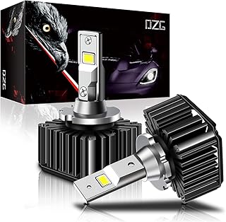 DZG D3S D3R LED Headlight Bulbs Car Headlamp Conversion Kit 35W 8400LM 6000K Bright White Plug N Play CANBUS Decoder, 2 Pack