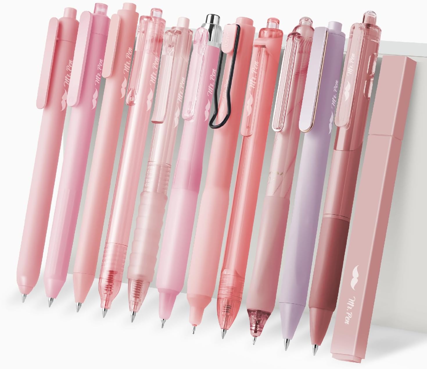 Gel Ink Pink Pen Set, 12 Pack, 1 x Aesthetic