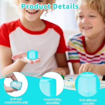 Nices Cubes Squeeze Toys Taba Squishy Squishy Cubes Ice Cube Fidget Toy Sensory Fidget Toys Stress Cube Anxiety Relief for Kids and Adults Small Blue (blue)