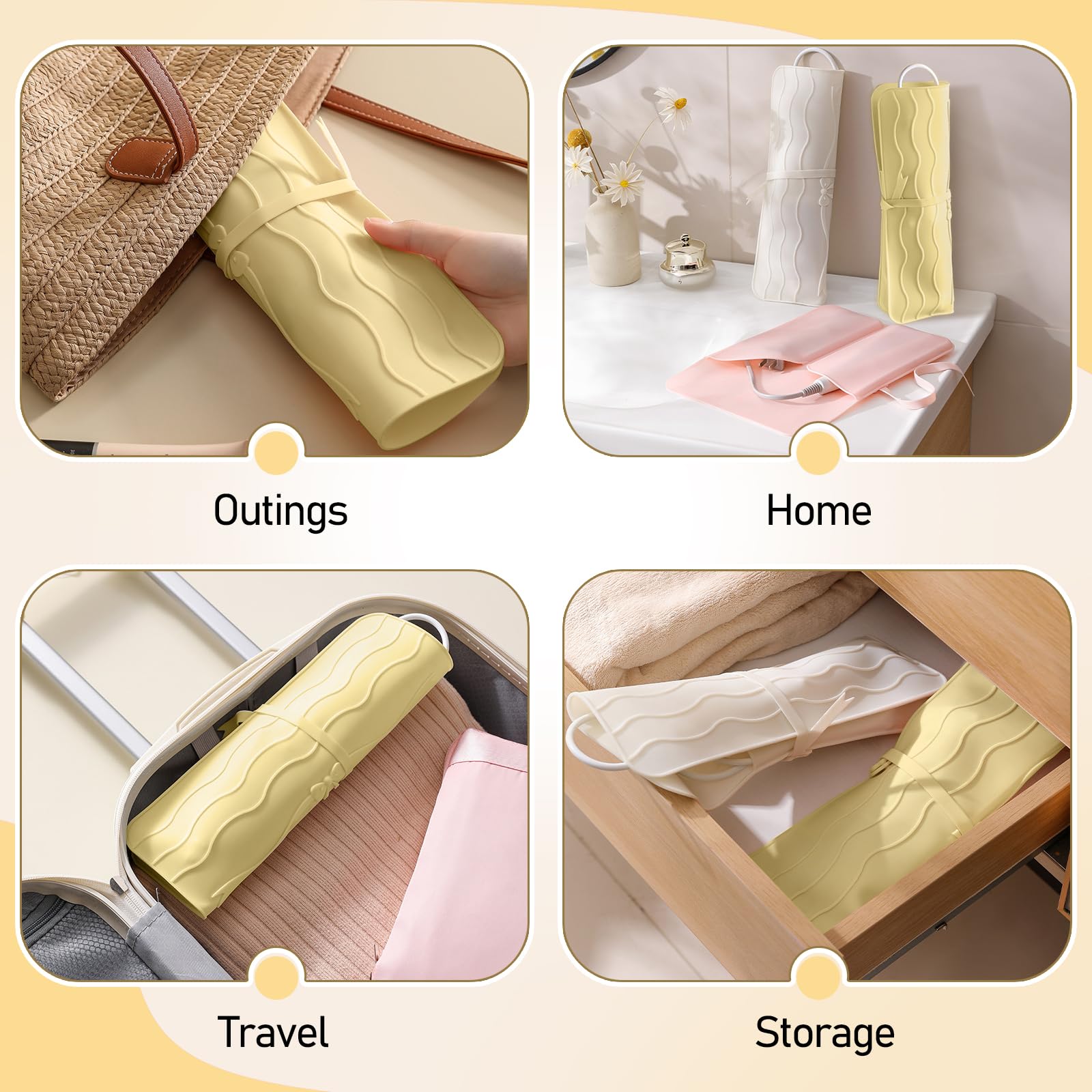 Silicone Mat for Hair Tools, Compatible with Curling Iron &Flat Iron,Yellow — Amazon image 7
