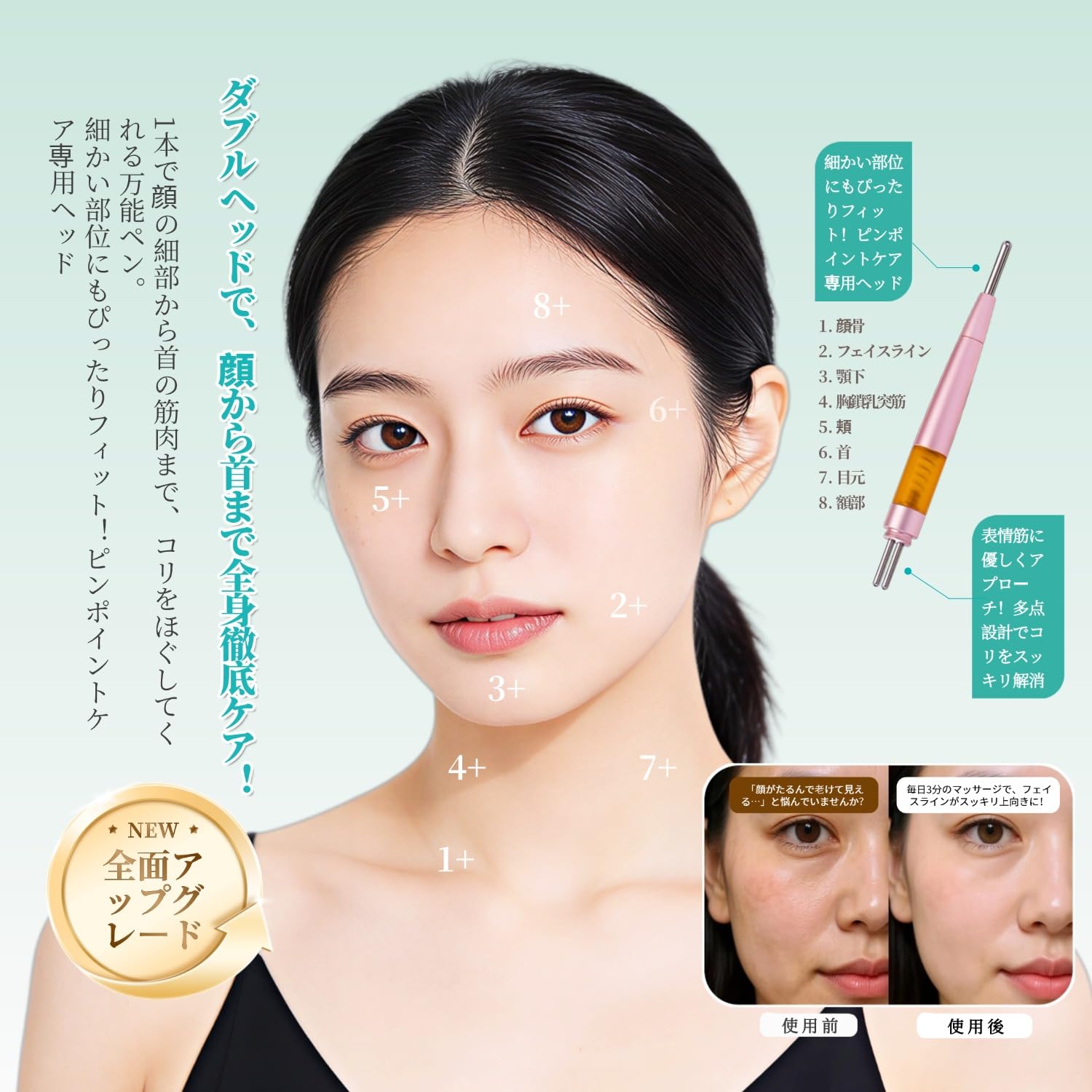 Amazon.co.jp: バネ式美顔器 フェイス ツボ押し棒【SNS話題沸騰 業界