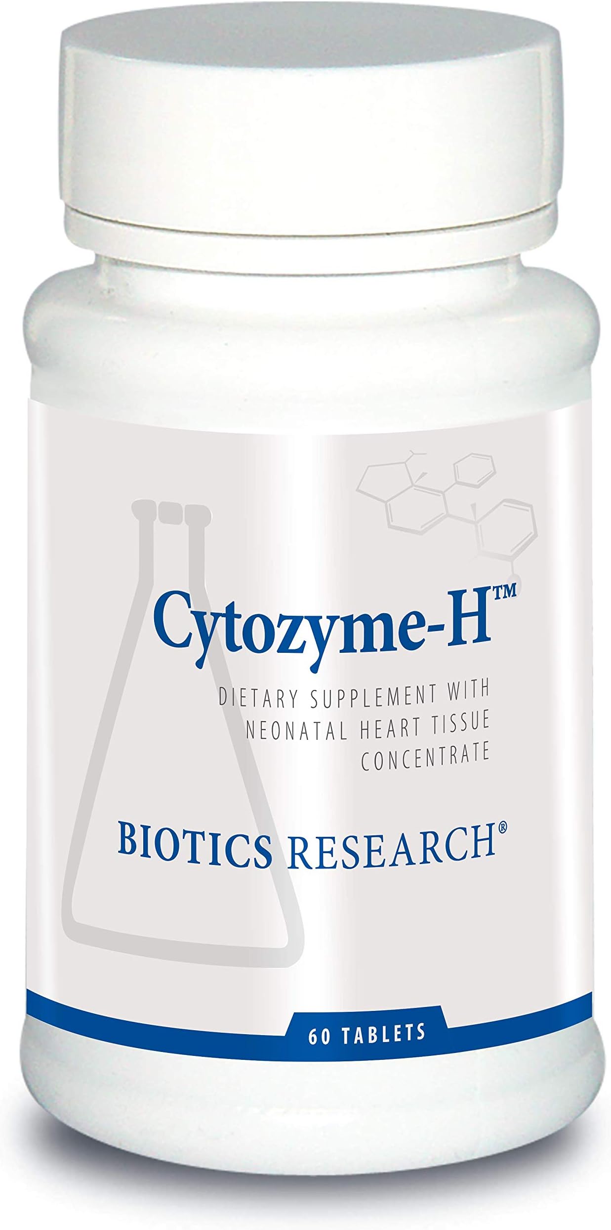 Biotics Research Cytozyme H Glandular Cardiovascular Support, Bovine Heart Concentrate, Promotes Muscular Support, Boosts Energy, SOD, Catalase, Potent Antioxidant Activity 60 Tablets