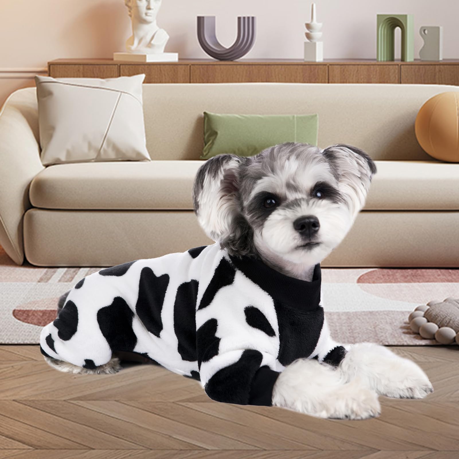 Welpen-Schlafanzug Aus Samt – Camouflage-Design | Für Chihuahua, Yorkie & Kleine Rassen | Winter-Einteiler Mit 4 Beinen