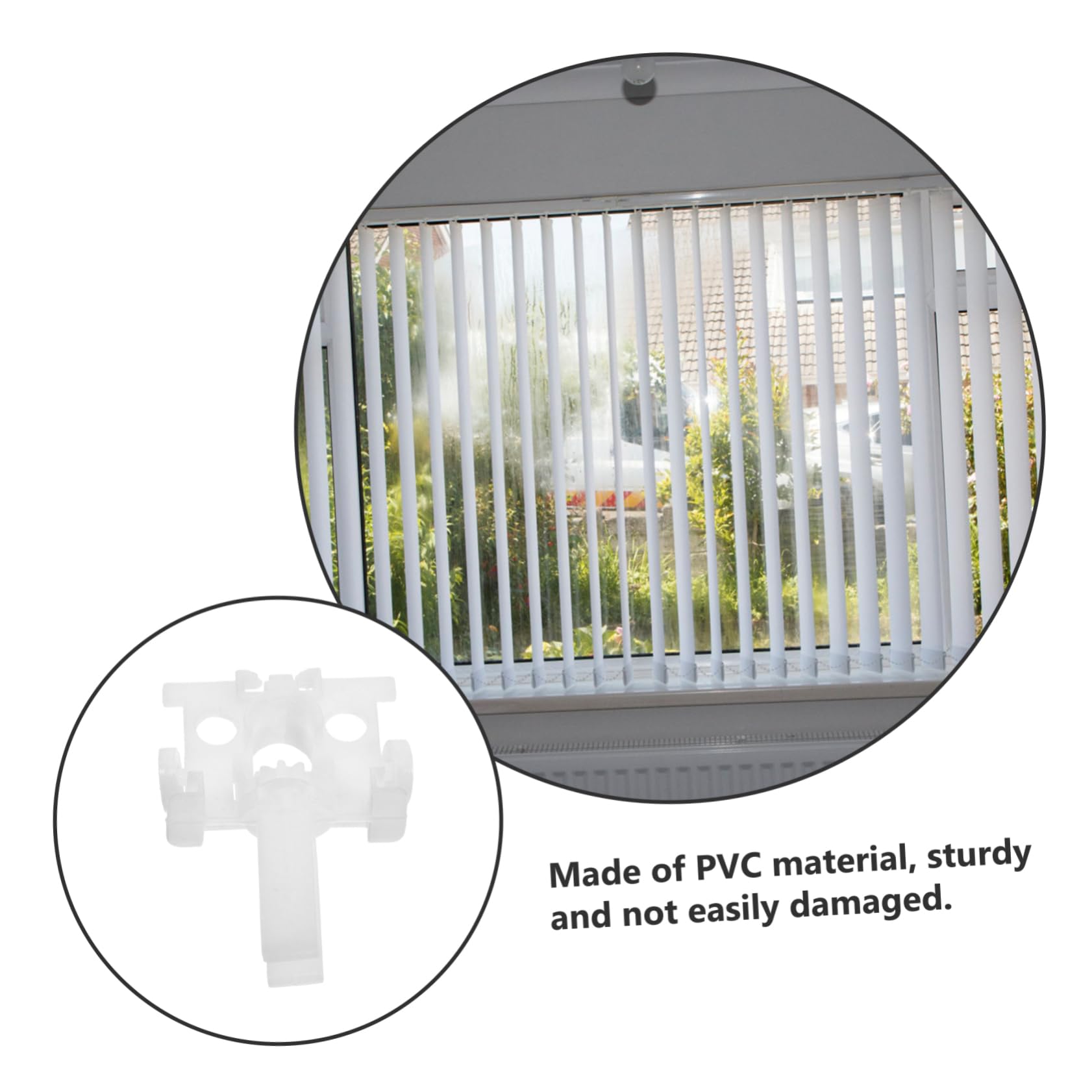 Garneck Vertical Blind Repair Parts Set 12 Pcs Replacement Carriers Tabs PVC Blinds Accessories Simple Design for Quick Installation