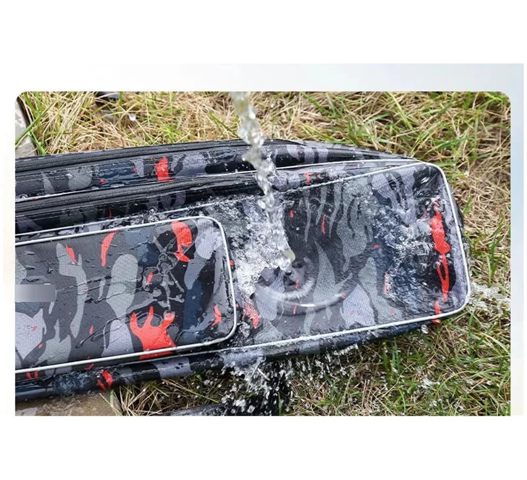 Suwequest Borsa di immagazzinaggio dell'attrezzatura da pesca 120 125 130CM ispessito impermeabile multifunzionale borsa da pesca 2/3 strati borsa per canna da pesca, 3 strati 120 cm2