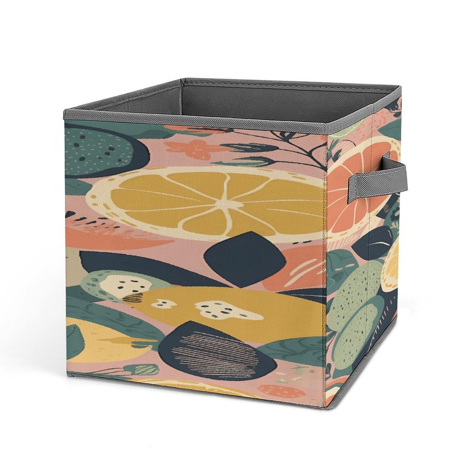 Fekiloot Style Fruit Pattern Storage Bins Storage Baskets