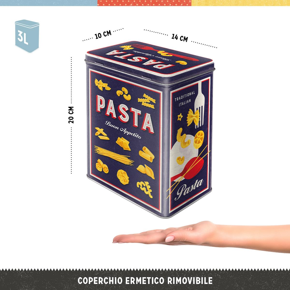 Barattolo Latta Vintage Per Biscotti Cani Nostalgic-Art | Design Retrò, Coperchio Ermetico - Idea Regalo Per Amanti Degli Animali - Foto 10