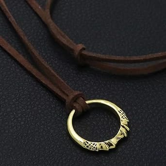 retsamradassaT Elden Game Ring Necklace - Elden Metal Ring Necklace, Standard, Zinc, No Gemstones