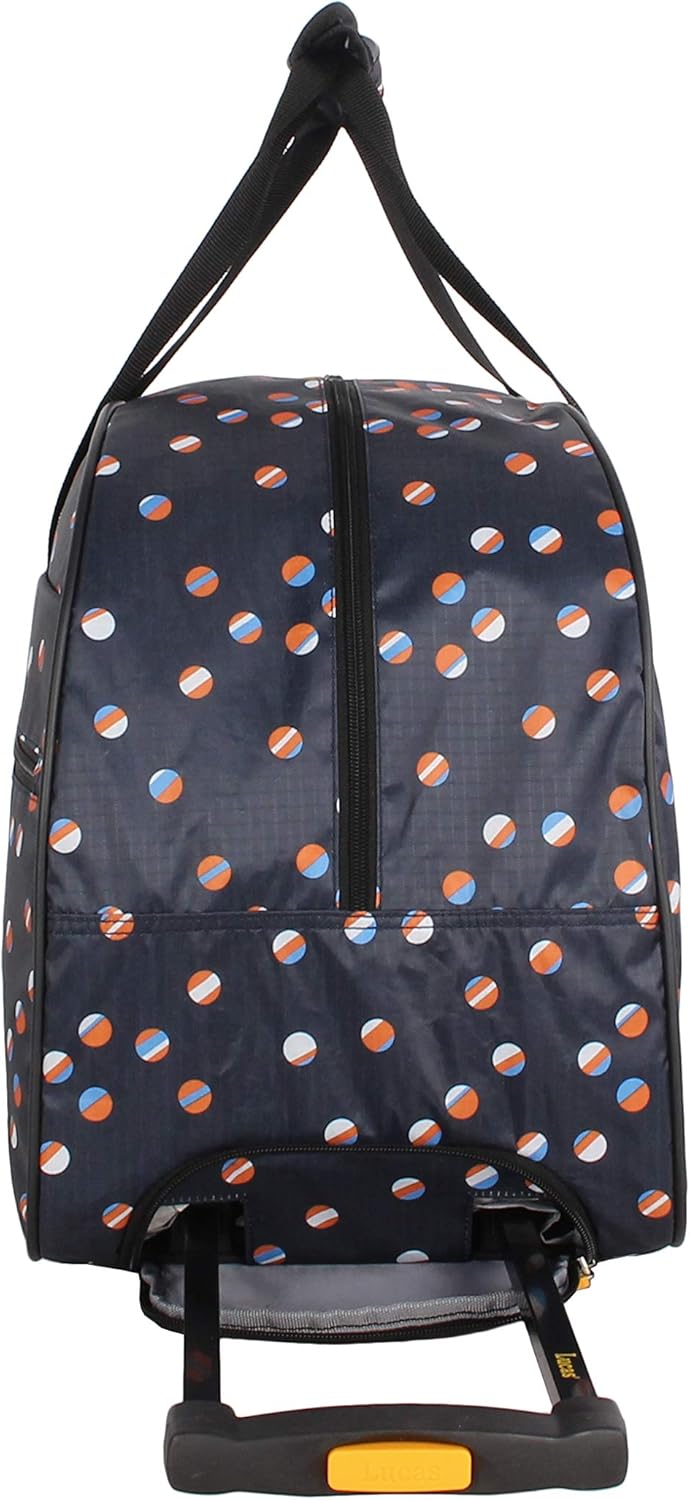 LUCAS Designer Carry On Luggage Collection - Lightweight Pattern 22 Inch Duffel Bag- Weekender Overnight Business Travel Suitcase with 2- Rolling Spinner Wheels (Spot-Light)