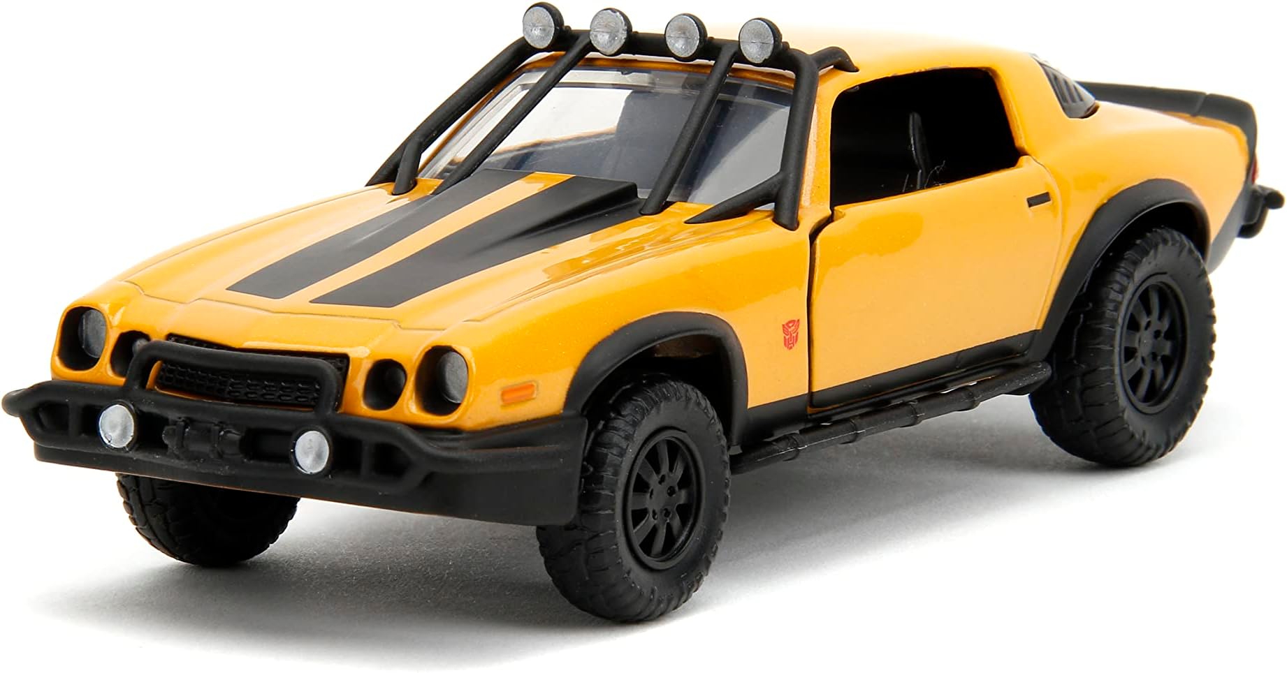 Jada Transformers Rise of The Beast 1:32 1977 Chevy Camaro Bumblebee w/Robot On Chassis Die-Cast Car, Toys for Kids and Adults