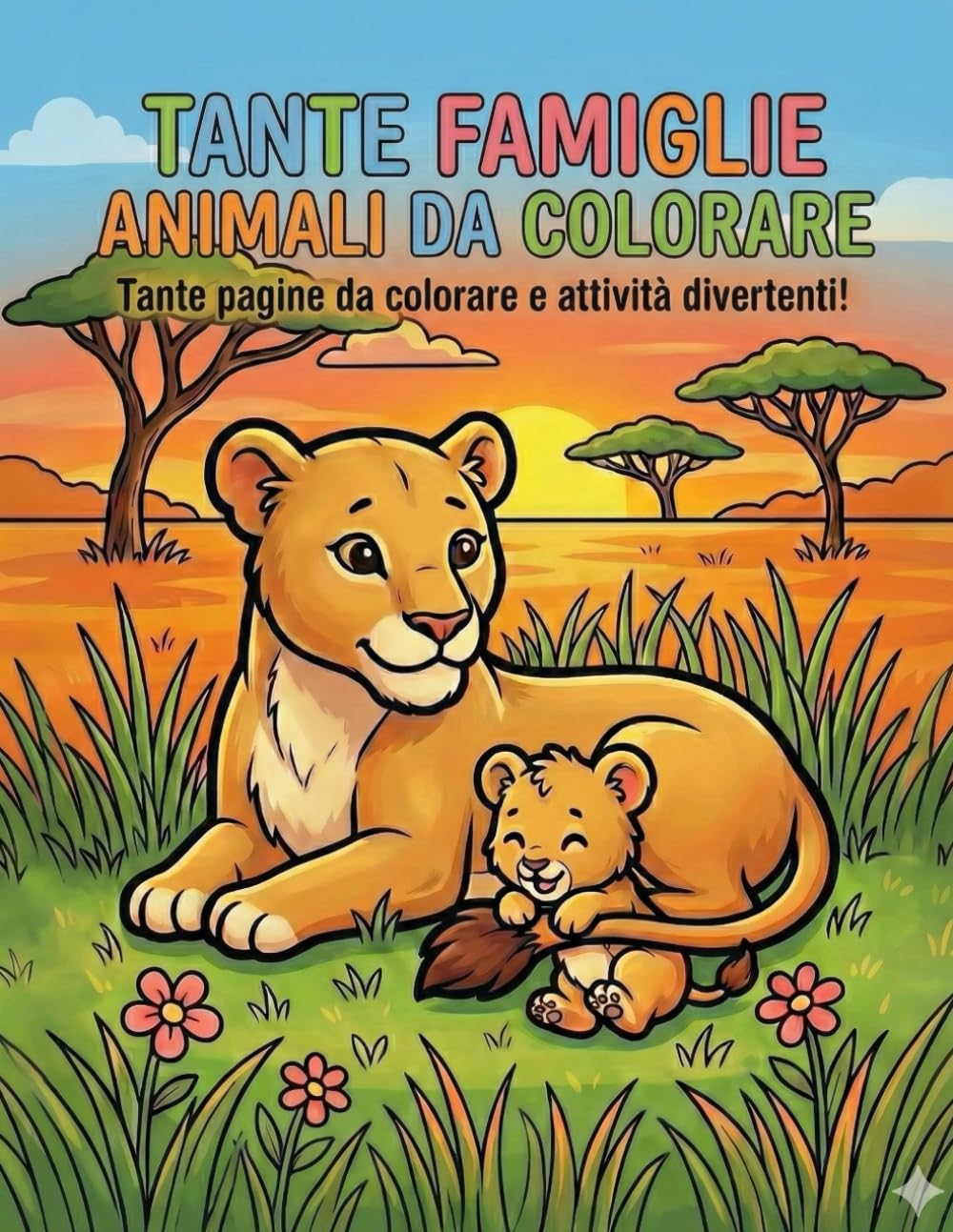 Tante famiglie animali da colorare!: Tante pagine da colorare e attività divertenti!