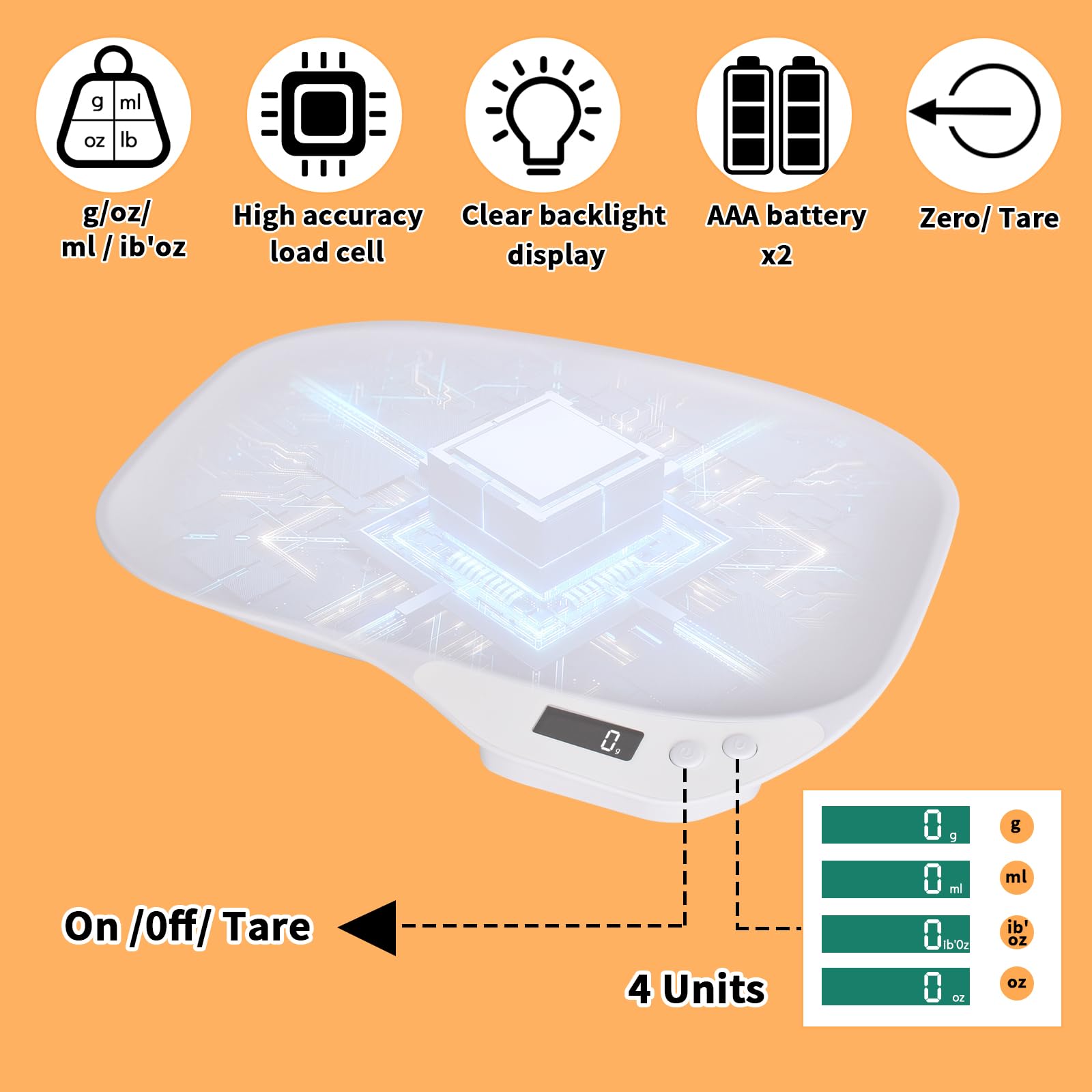 Báscula digital para mascotas, báscula de animales pequeños, báscula para perros de hasta 15 kg, báscula digital para gatos, 4 modos de ponderación, báscula digital de cocina, báscula de bebé, gatos,