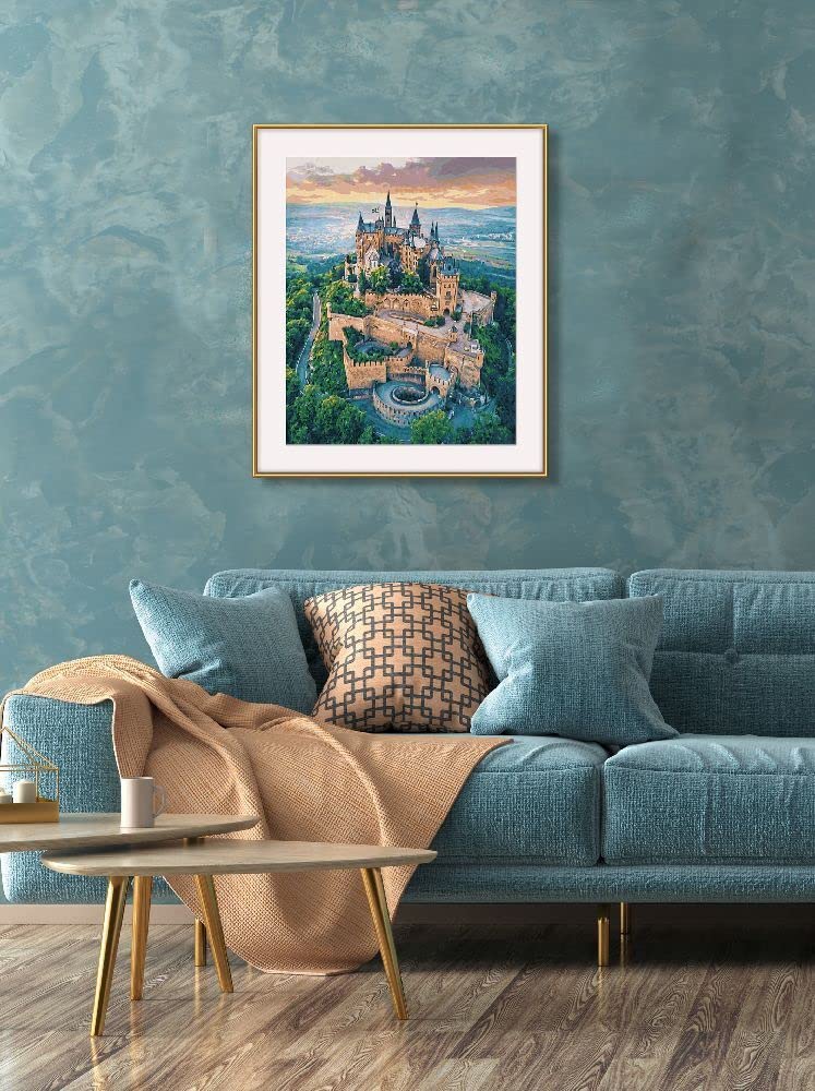 Schipper 609130882 - Dipingere con i Numeri, Burg Hohenzollern, Pittura per Adulti, pennelli e Colori acrilici, 40 x 50 cm