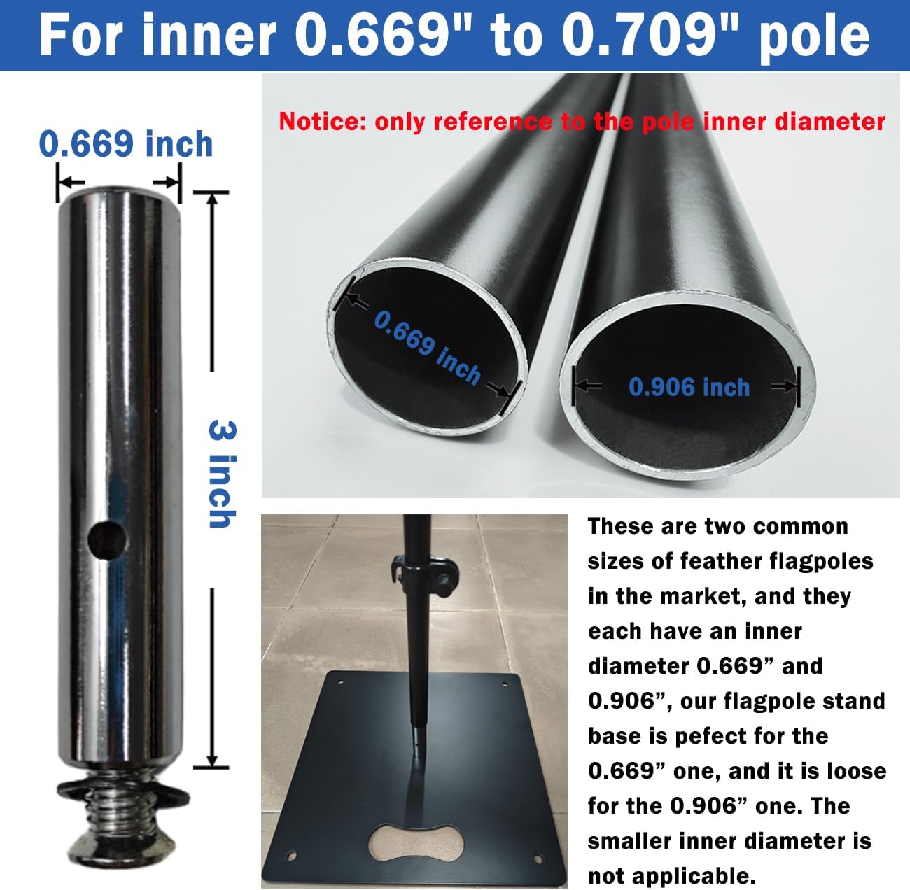 CS&BEAUTY Feather Flag Stand Base and Weight Bag for Feather Flag Pole,Heavy Duty Flag Pole Holder Flat Ground Stake for Swooper Flag and Feather Banner Pole