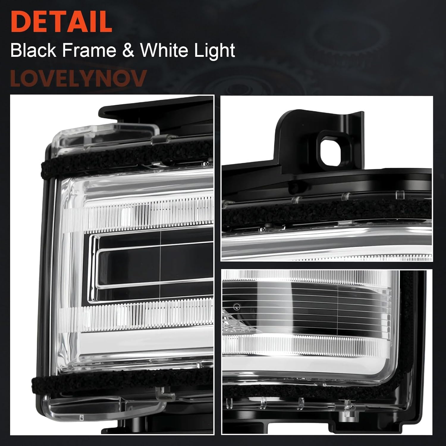 LED Towing Mirror Turn Signal Light Compatible with Ford F250 2017 2018 2019 2020 2021 2022 Side Mirror Marker Lights