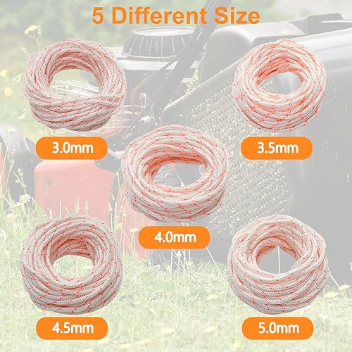 Miniatura 4 de Mtanlo Cuerda de arranque de retroceso de 0.118 in, cuerda de tracción de 32.8 ft, cortadora de cepillo, cortadora de césped para motosierra Stihl,
