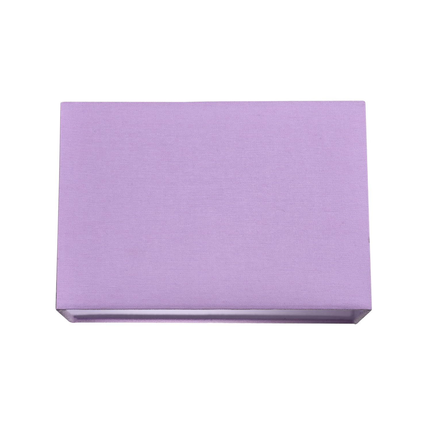 Contemporary and Elegant Soft Lilac Linen Fabric Cylinder Lamp Shade for Wall Ceiling or Table - 18cm High 40w Maximum Suitable for The Home or Business by Happy Homewares — view 10