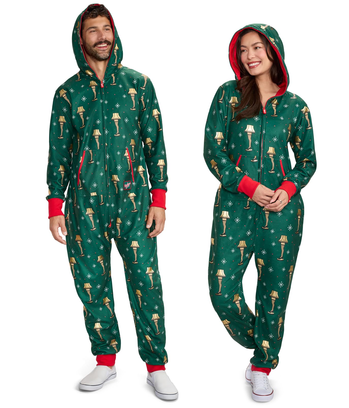 Tipsy Elves Christmas Onesies for Adults - Comfy Unisex Matching Holiday Jumpsuits with Convenient Pockets