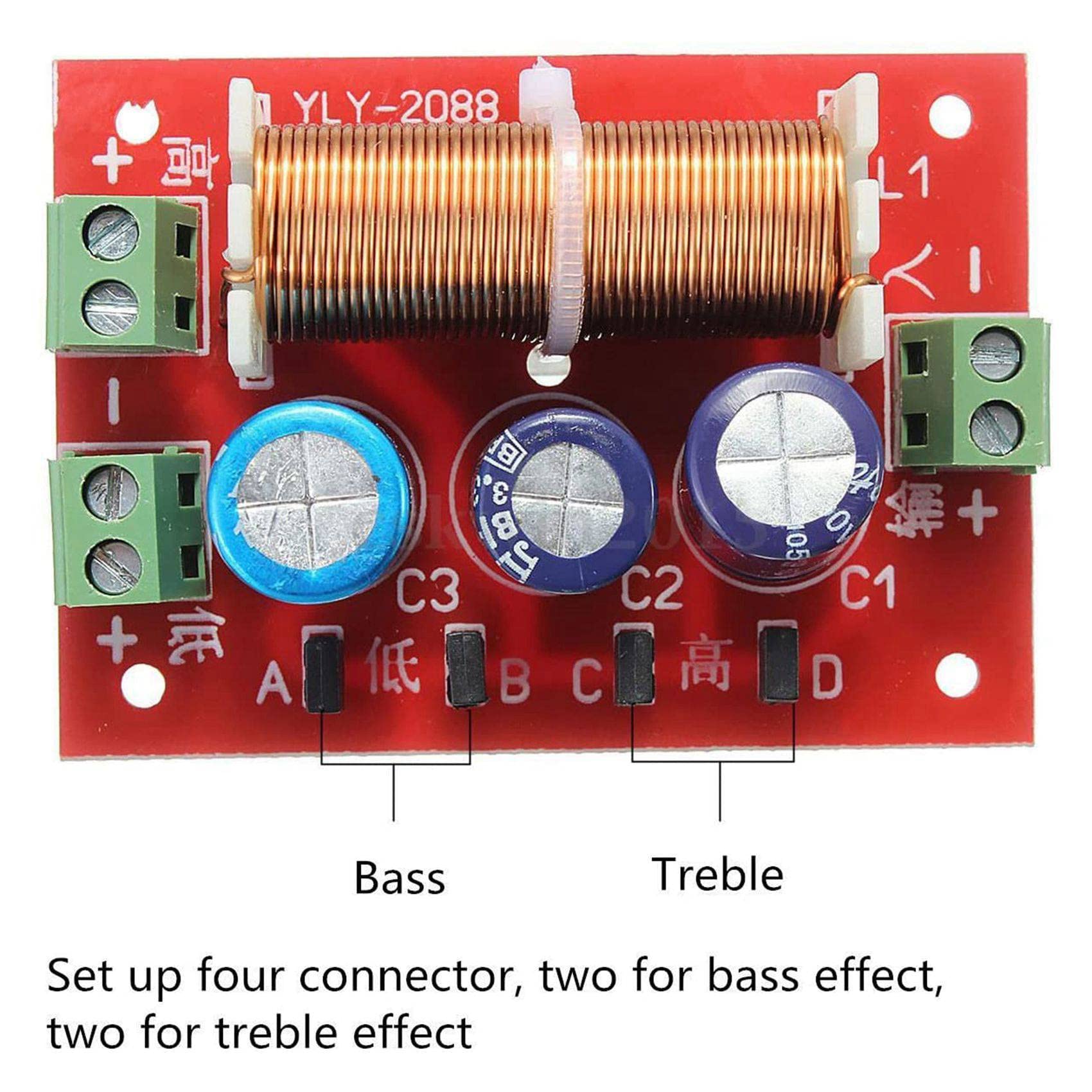 4X 400W Altoparlante Crossover 2 Vie Alto-Basso 4-16 Ohm Divisore di Frequenza per Altoparlante