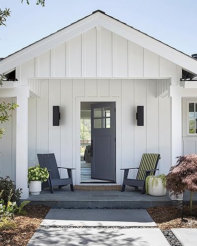 Miniatura 6 de Cerdeco Brandon 37858TZ - Lámpara de pared moderna de aluminio para exteriores, aplique de iluminación hacia arriba y abajo, color negro mate