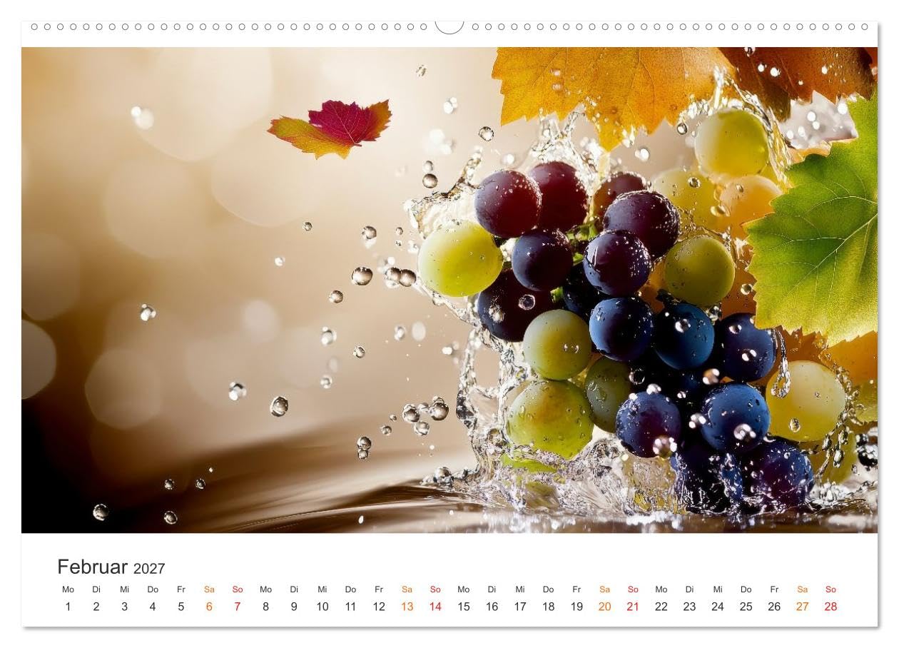 CALVENDO - Gartenkalender - Symphonie aus Obst und Fantasie (hochwertiger Premium Wandkalender 2027 DIN A2 quer), Kunstdruck in Hochglanz: Obst und Kunst - ein Spiel aus Farben, Licht und Formen.