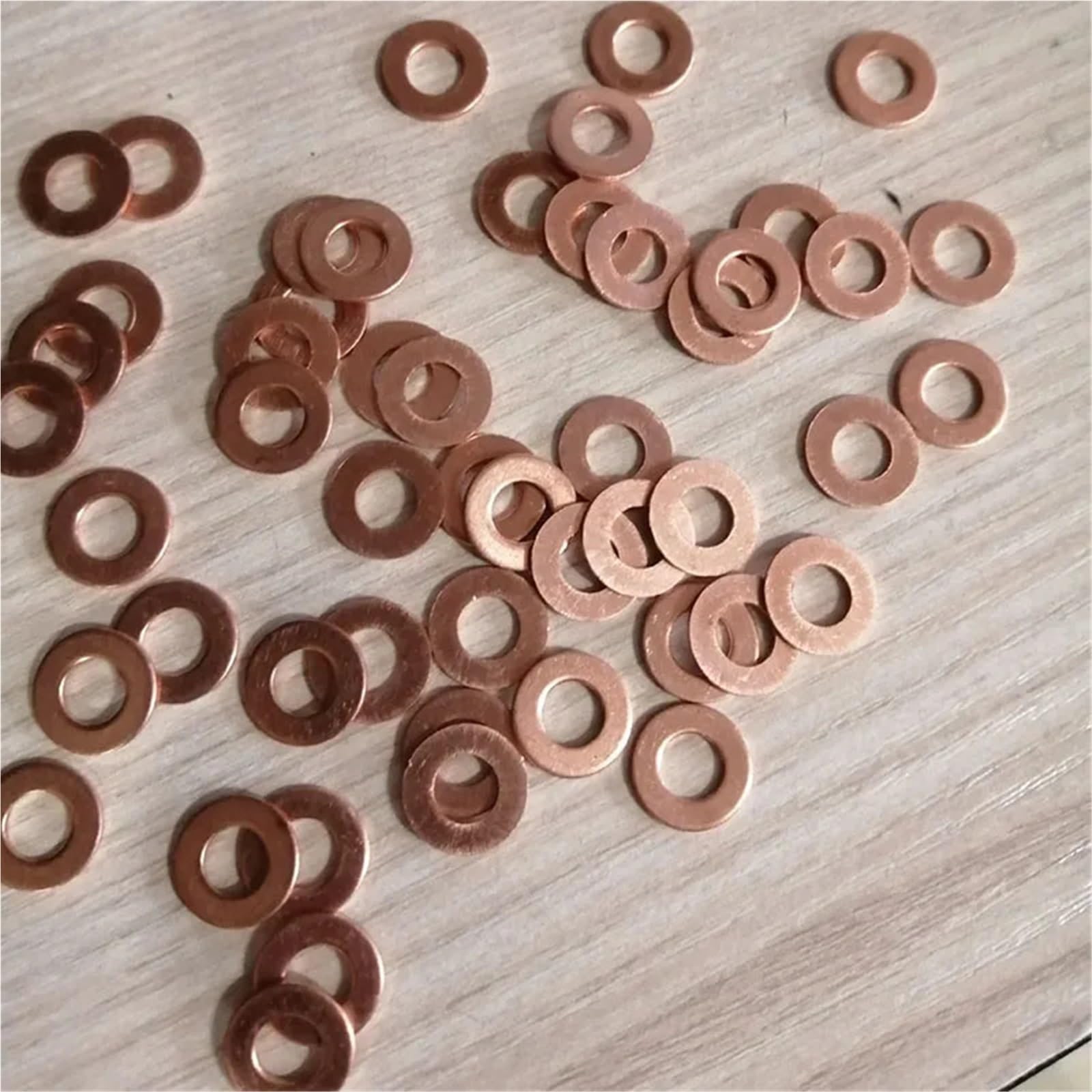 Arandelas de cobre puro sólido 200/280/300 Uds., tapones sumidero M5-M20 recocidos, espaciadores juntas sellado aceite, Kit planas for motocicleta Para Tornillos(M5-M20 (300Pcs))