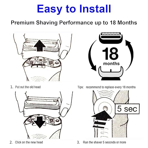 Miniatura 6 de Cabezal de repuesto serie 3 para afeitadora eléctrica Braun -21B- Compatible con maquinillas de afeitar eléctricas Braun 300s, 310s, 3010BT (paquete