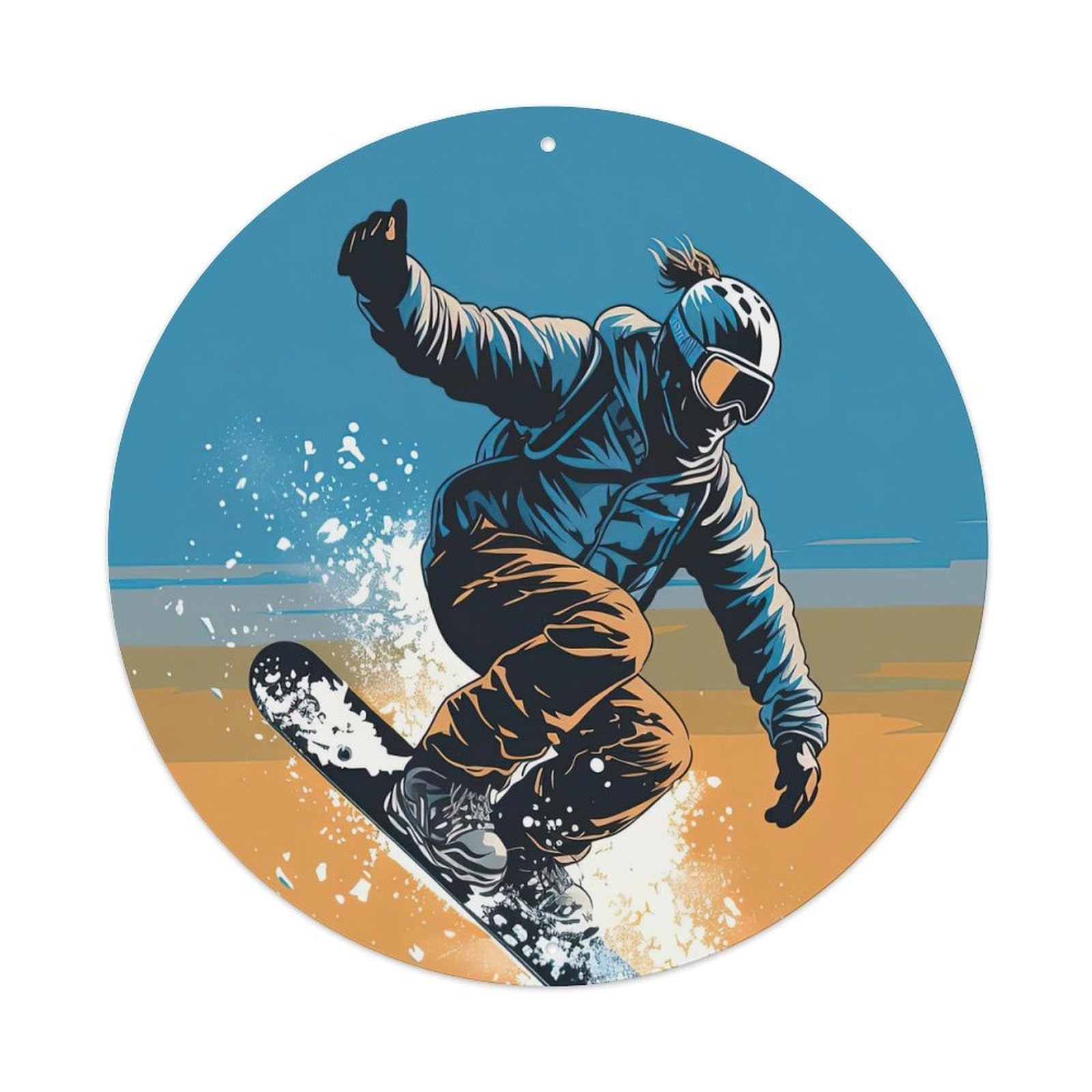 Vintage Extreme Sport Art Poste Alpine Skiing Metal Tin Sign