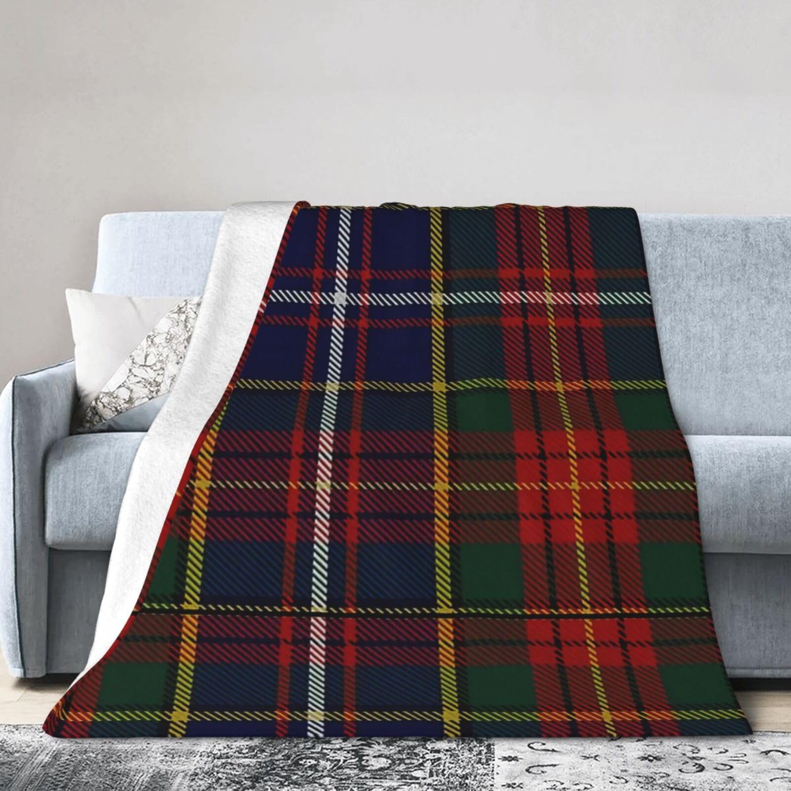 ERTDFXCV Crosser Clan Surname Last Name Scottish Tartan Blanket 60"x50"